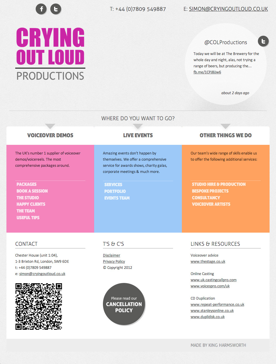 Crying out loud design