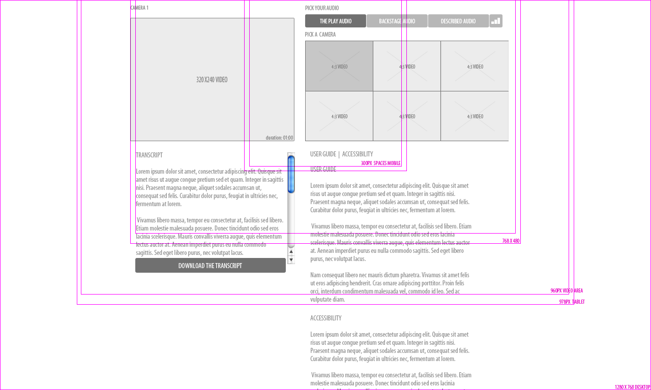 tablet screen wireframe
