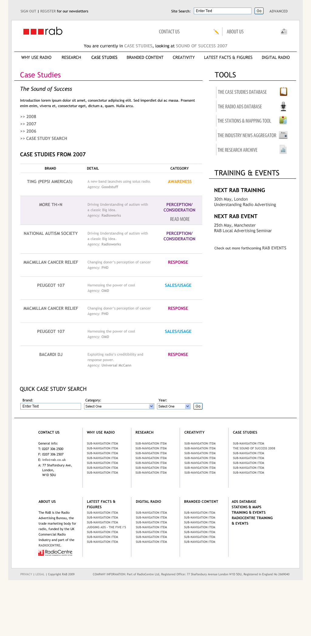 RAB case study database